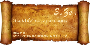 Steklács Zsuzsanna névjegykártya